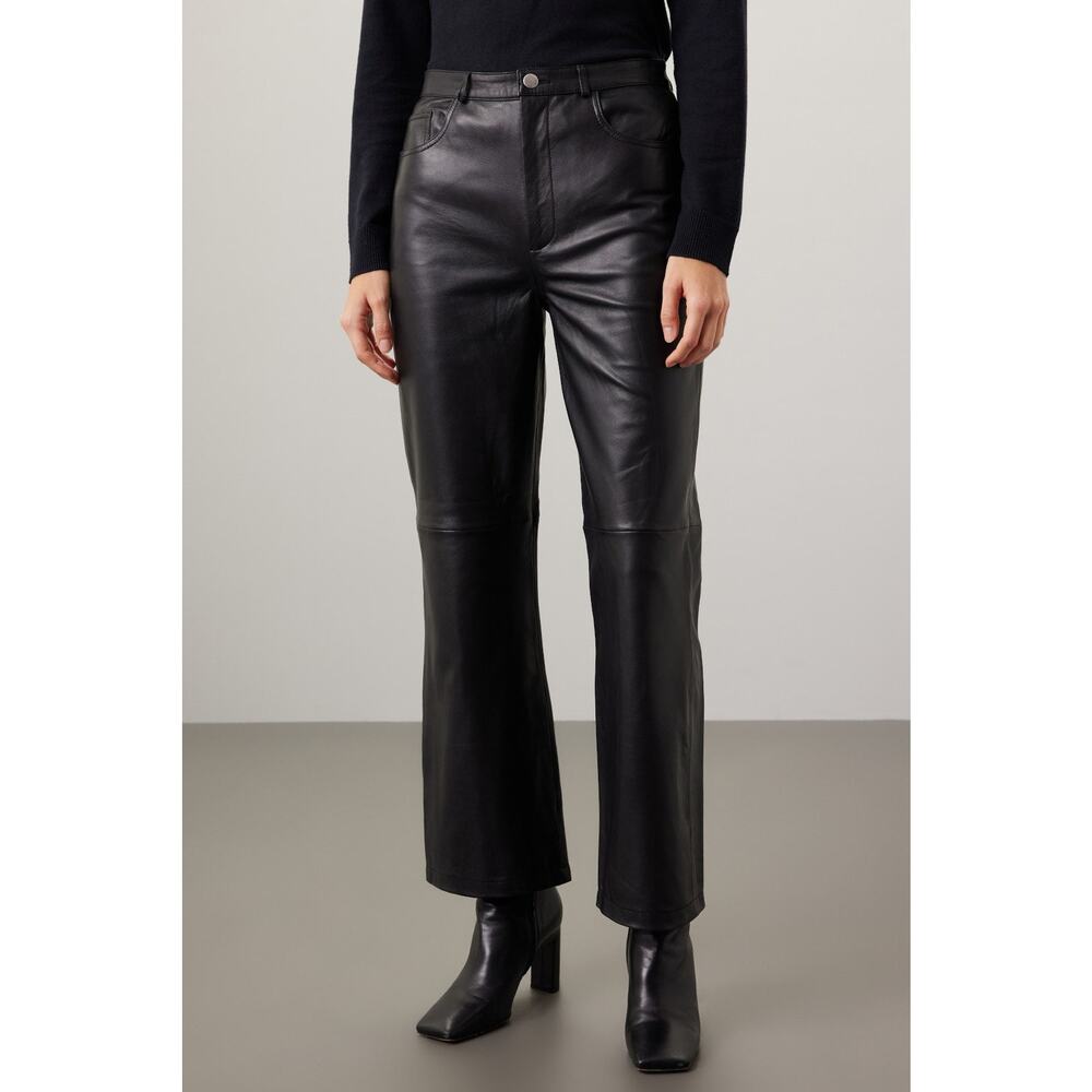 Veda Womens Leather Pants Black Size 8 - Picture 2 of 12